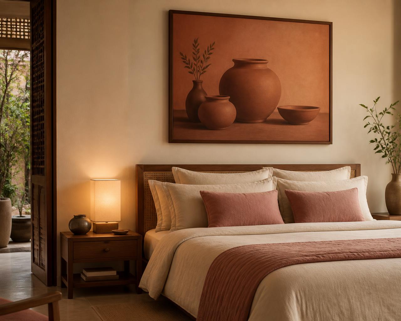 Pottery of Love painting in a bedroom